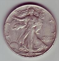 - USA - Etats Unis - Half Dollar Liberty  1946. - 1916-1947: Liberty Walking (Liberté Marchant)