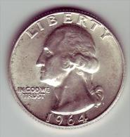 - USA - Etats Unis - Quarter Dollar Washington 1964.  SUP - 1932-1998: Washington