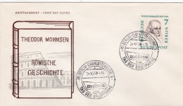 Berlin FDC 1958 Theodor Mommsen  (G80-136) - FDC: Brieven