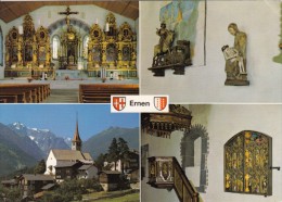 Switzerland, Suisse, Kirche Ernen, Wallis, Multi View, 1992 Used Postcard [16203] - Ernen