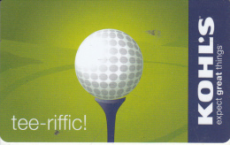USA - Golf, Tee-riffic, Kohl"s Gift Card, Unused - Cartes Cadeaux