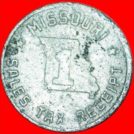 * MISSOURI (1937-1942): USA ★ SALES TAX RECEIPT 1 MILL! LOW START ★ NO RESERVE! - Monedas/ De Necesidad