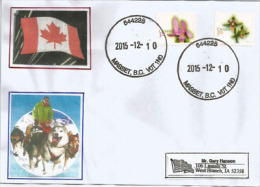 CANADA, Chiens De Trainaux à Masset (Graham Island) Queen Charlotte Islands, Sur Lettre Adressée En IOWA. ETATS-UNIS - Andere Verkehrsträger