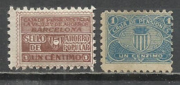 8278-SELLO FISCAL 1930 CAJA PENSIONES VEJEZ AHORRO BARCELONA 1 CENTIMO.ANTIGUO SELLO,SPAIN REVENUE - Barcelona