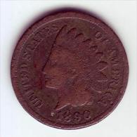 - USA - Etats Unis - One Cent. Indian Head 1890. - 1859-1909: Indian Head