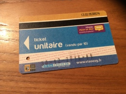 Ticket De Bus * Réseau Penn-ar-Bed (ticket Unitaire) 2014 - Europe