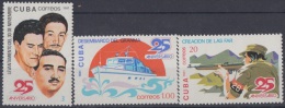 1981.27 CUBA 1981 Ed.2771-73 XXV ANIV ALZAMIENTO DE SANTIAGO DE CUBA MNH - Neufs