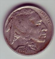 - USA - Etats Unis - Five Cents Buffalo 1937. - 1913-1938: Buffalo