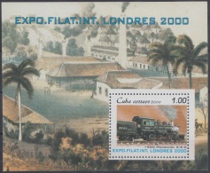 2000.60 CUBA 1999 Ed.4421 FERROCARRIL RAILROAD EXPO LONDRES. LONDON WORLD EXPO.  MNH - Used Stamps