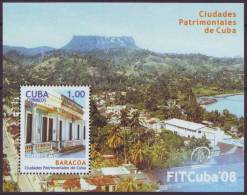 2008.247 CUBA 2008 SPECIAL SHEET. FITCUBA´08 BARACOA  TOWN. - Unused Stamps