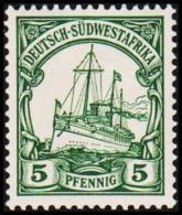 1900. DEUTSCH-SÜDWESTAFRIKA 5 Pf. Kaiserjacht SMS Hohenzollern.  (Michel: 12) - JF190894 - Sonstige & Ohne Zuordnung