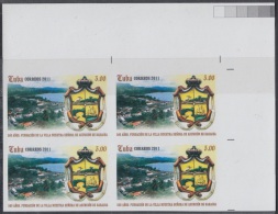 2011.331 CUBA 2011 MNH 500 ANIV BARACOA TOWN. IMPERFORATED BLOCK 4 PROOF. - Gebruikt