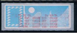 ATM, LISA 1, MONETEL CROUZET ,PAPIER CARRIER, SUPPORT BLEU, ATM  DE SERVICE DE RELEVE DES AFFRANCHISSEMENTS - 1985 « Carrier » Paper