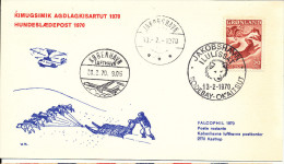 Greenland DOGSLED POST Jakobshavn Rodebay 13-2-1970 Sent To Denmark Helicopter In The Cachet - Brieven En Documenten