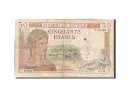 Billet, France, 50 Francs, 50 F 1934-1940 ''Cérès'', 1939, 1939-03-30, TB - 50 F 1934-1940 ''Cérès''