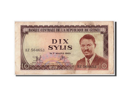 Billet, Guinea, 10 Sylis, 1971, 1960-03-01, KM:16, TTB - Guinée