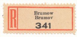 Böhmen Und Mähren / R-label: Brumow - Brumov (2x Number: "341" And "945") (BM1-0245) - Altri & Non Classificati