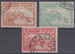 ROMANIA - 1906 (March) - Queen As War Nurse, Three From Set. Scott B9, B10, B11. Used - Neufs