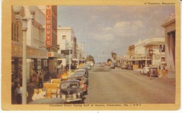 Clearwater Florida, Cleveland Street Scene Facing Gulf Of Mexico C1940s Vintage Linen Postcard - Clearwater