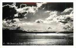 247031-Washington, Seattle, RPPC, Puget Sound Sunset, Photo No P-123 - Seattle