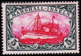 1901. MARSHALL-INSELN 5 MARK Kaiserjacht SMS Hohenzollern.  (Michel: 25) - JF191060 - Marshall Islands