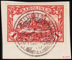 1901. KAROLINEN 1 MARK Kaiserjacht SMS Hohenzollern.  (Michel: 16) - JF191153 - Isole Caroline