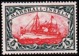 1916 - 1919. MARSHALL-INSELN 5 MARK Kaiserjacht SMS Hohenzollern.  (Michel: 27B) - JF191062 - Isole Marshall