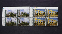 UNO-New York 1022/3 Sc 915/6 Oo/FDC-cancelled EVB ´A´, UNESCO-Welterbe: Frankreich - Oblitérés