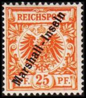 1899 - 1900. Marshall-Inseln 25 Pf. REICHSPOST.  (Michel: 11) - JF191045 - Marshalleilanden