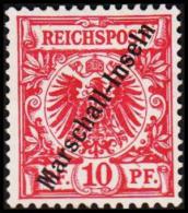 1897 - 1898. Marschall-Inseln 10 Pf. REICHSPOST.  (Michel: 3 II) - JF191036 - Marshalleilanden
