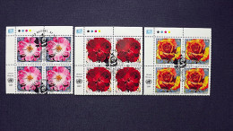 UNO-New York 1134/6 Oo/FDC-cancelled EVB ´A´, Blumen, Gem. V. Jaime Arredondo, Amerikanischer Maler - Used Stamps