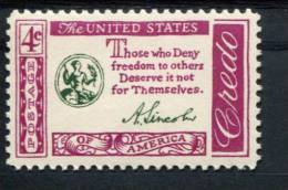 202742811 1960 (XX) POSTFRIS MINT NEVER HINGED SCOTT  1143  - AMERICAN CREDO - Ungebraucht