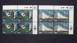 UNO-New York 1242/3 Oo/FDC-camcelled EVB ´B´, UNO-Hauptquartier In New York; Zeichnungen Von Scott Solberg - Used Stamps