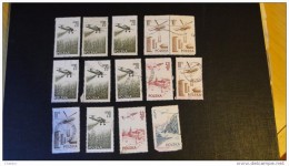 Pologne    Lot De 14 Timbres Poste Aérienne En Double Entre Le   N° 55 Et  58  Oblitérés - Used Stamps