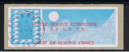 ATM, LISA 1, MONETEL CROUZET ,PAPIER CARRIER, SUPPORT JAUNE, ATM  DE TABLE DE TARIF LETTRE ECONOMIQUE EN RESERVE FRANCE - 1985 « Carrier » Papier