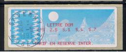 ATM, LISA 1, MONETEL CROUZET ,PAPIER CARRIER, SUPPORT JAUNE, ATM  DE TABLE DE TARIF LETTRE DOM. RESERVE FRANCE - 1985 « Carrier » Papier