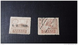 Pologne 1919 Y/T  N° 157 Et 158  Mich. 75 Et 76  Scott 107-108 - Used Stamps