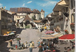 Switzerland, Suisse, Gruyeres Cite Historique Pres Bulle, Le Rue Et Le Chateau, Unused Postcard [16259] - Bulle