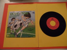 Olive & Tom, Champions Du Foot ( La Cinq 5 )- 1988 - Voir Photos, Disque Vinyle 45 T - Bambini