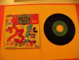 Album Disney, Compter C'est Drôle ! - 1984 - Voir Photos,disque Vinyle 45 T - Niños