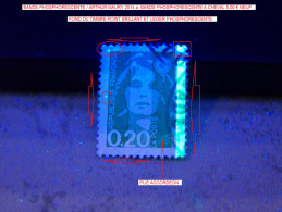 1990  N° 2618 UNE BARRE  PHOSPHORESCENTES A CHEVAL VERTICALES  MARIANNE DE BRIAT   OBLITÉRÉ - Used Stamps