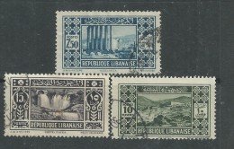 Grand Liban  N° 143 / 45 O  Partie De Série : Les 3 Valeurs  Oblitérations  Moyennes, Sinon TB - Used Stamps