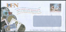 2011 Vaticano, Busta Postale Benedetto XVI E Cupolone, Nuova (**) Al Facciale - Enteros Postales