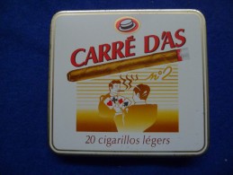 Boîte Métallique De Cigares Carré D'As, Vide - Schnupftabakdosen (leer)