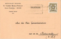 16405. Tarjeta Privada Preobliterado  BRUGGE (Belgien) 1942. Roulotte.Vanden Broele Ferrant - Roller Precancels 1900-09