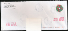 Lettre Etats-Unis - France (2 Janvier 2016), Air Mail, Cachet Trenton USPS, Timbre Global/USA/Forever (2013) - Storia Postale