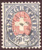 Heimat SH Unterhallau Ca. 1885 Telegraphenstempel Auf Telegr.m. Zu#16 - Telegraafzegels