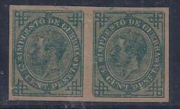ESPAÑA 1876 - Edifil #183S Par - MLH * - Kriegssteuermarken