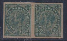 ESPAÑA 1876 - Edifil #183S Par - MLH * - War Tax