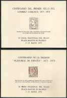 1973- HOJAS RECUERDO ED. Nº 7 Y 8 -VI FERIA NAC. DEL SELLO. CENT. DE SELLOS I REPÚBLICA Y CORREO CARLISTA.  -5 - Feuillets Souvenir